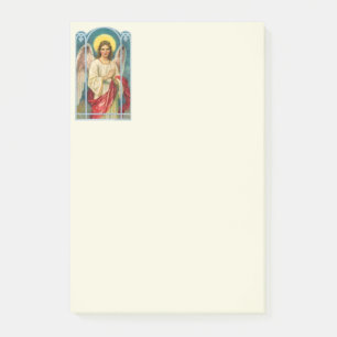 Angel With Pink Ribbon Triptych Post-it Notes
