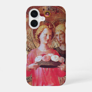 ANGEL WITH PINK WHITE ROSES iPhone 16 CASE