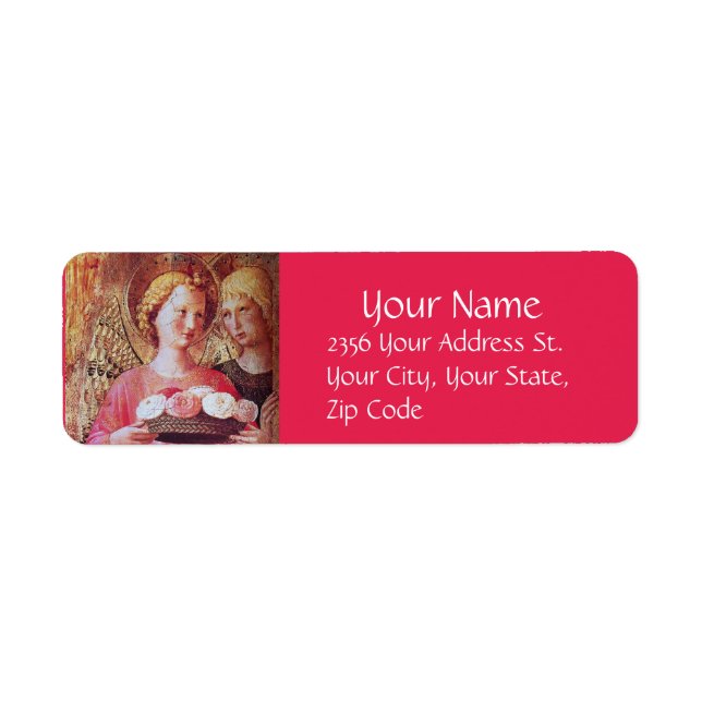 ANGEL WITH ROSES IN PINK Christmas (Front)