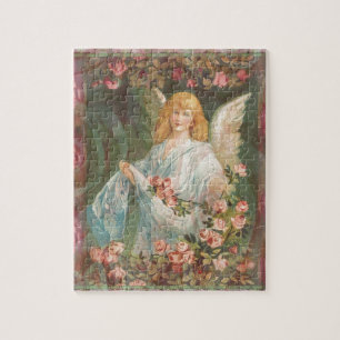 Angel with Roses Jigsaw Puzzle