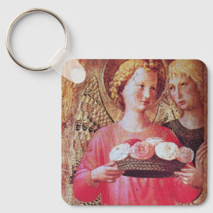 ANGEL WITH ROSES KEYCHAIN