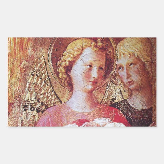ANGEL WITH ROSES STICKER (Front)