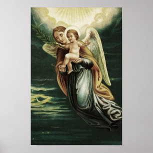 Angel With The Baby Jesus Poster