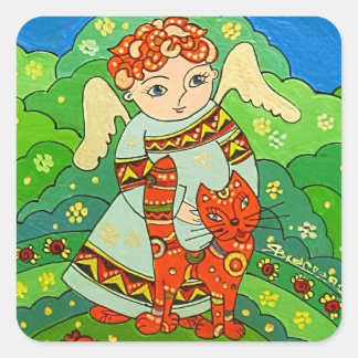 Angel with the cat sticker