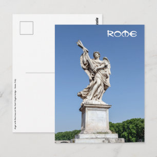 Angel with the Cross at Sant'Angelo bridge - Rome Postcard