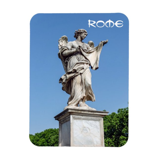 Angel with the Sudarium - Sant'Angelo bridge, Rome Magnet (Vertical)