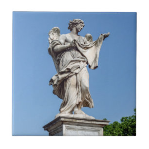 Angel with the Sudarium - Sant'Angelo bridge, Rome Tile