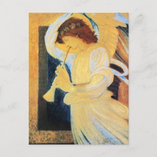 Angel with Trumpet, Burne-Jones Fine Art Postcard (Front)