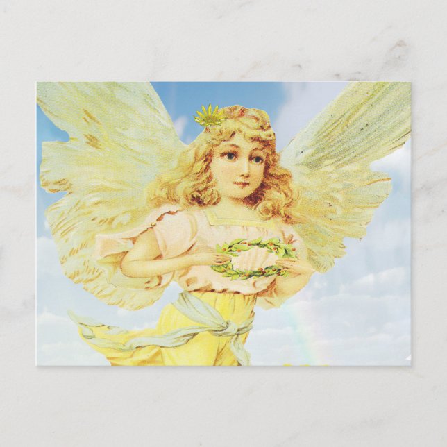 Angel with Wreath Postcard (Front)