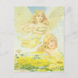 Angel with Wreath Postcard