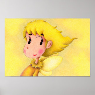 Angel with Yellow hair. Poster