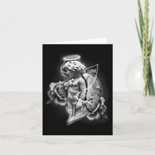 Angel X Saint X Roses Tattoo  Card
