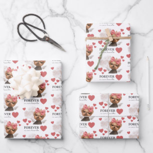 Angel Yorkie Wrapping Paper Flat Sheet Set of 3