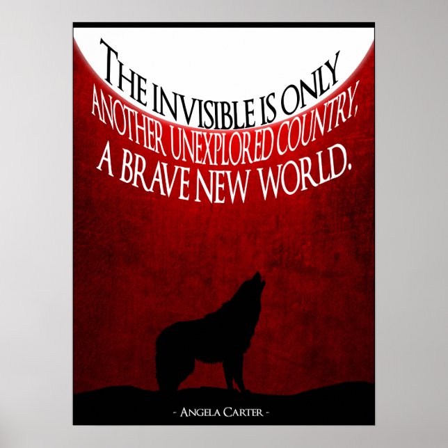 Angela Carter Quote Minimalist Poster (Front)