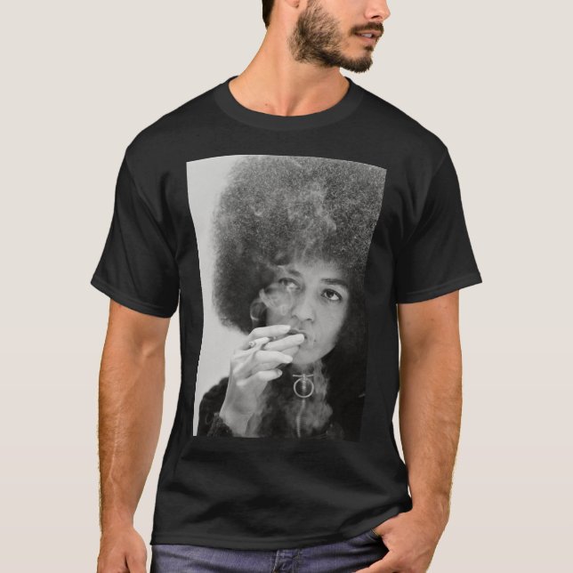 Angela Davis Smoking Essential T-Shirt (Front)