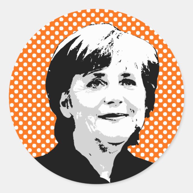 Angela Merkel Classic Round Sticker (Front)
