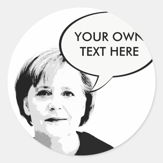 Angela Merkel -- International Leader -.png Classic Round Sticker (Front)