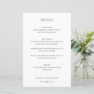 Angela Modern Mariage Menu