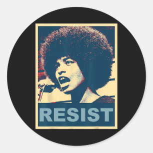 Angela - Resist - Davis 2  Classic Round Sticker