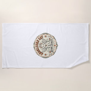 Angelcore Cat Angelcore Cat Vintage Vector Art Shi Beach Towel