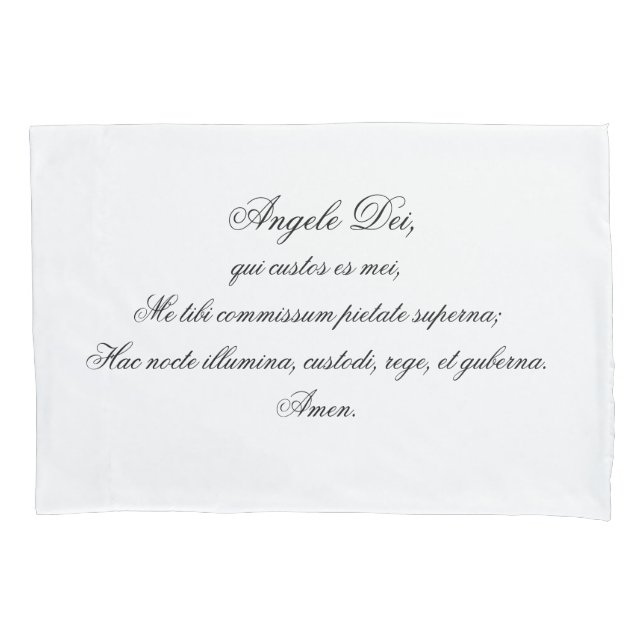 Angele Dei Guardian Angel Prayer Pillow Case (Front)