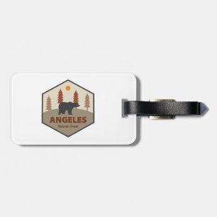 Angeles National Forest California Bear Luggage Tag