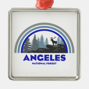 Angeles National Forest Rainbow Deer Metal Ornament