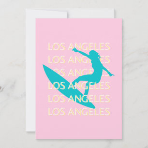 Angeles Travel Art, California, Travel Art, Preppy Holiday Card
