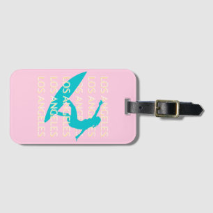 Angeles Travel Art, California, Travel Art, Preppy Luggage Tag