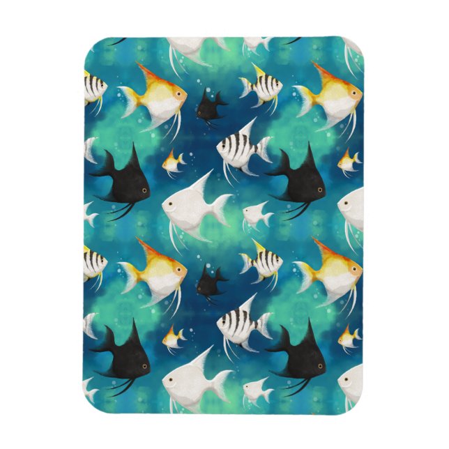 Angelfish Aquarium Pattern Magnet (Vertical)