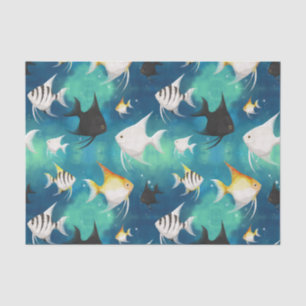 Angelfish Aquarium Pattern Tissue Paper