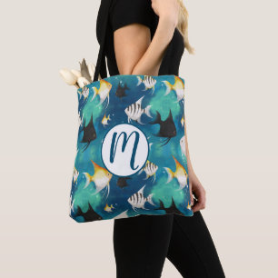Angelfish Aquarium Pattern Tote Bag