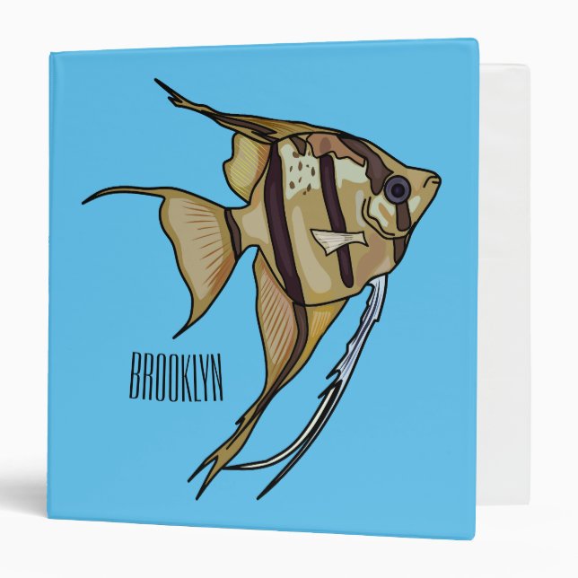 Angelfish cartoon illustration binder (Front/Inside)