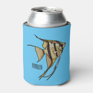 Angelfish cartoon illustration can cooler