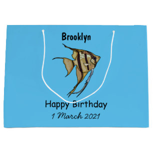 Angelfish cartoon illustration large gift bag