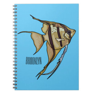 Angelfish cartoon illustration notebook