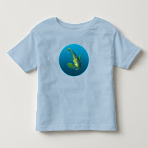 Angelfish - Design on gradient blue background Toddler T-shirt