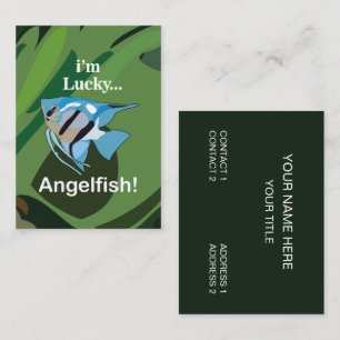 Angelfish Freshwater Lucky Aquarist Fisherman Business Card