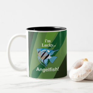 Angelfish Freshwater Tropical Aquarist Fisherman Two-Tone Coffee Mug
