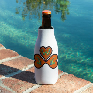 Angelfish Twins - 3 Black-bordered Red Hearts Bottle Cooler