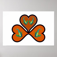 Angelfish Twins - 3 Black-bordered Red Hearts |