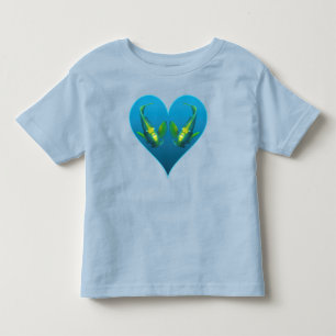 Angelfish Twins in a Blue Heart - Illustration Toddler T-shirt
