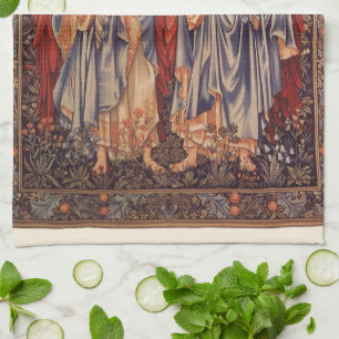 Angeli Laudantes (Praising Angels) by Burne Jones Kitchen Towel