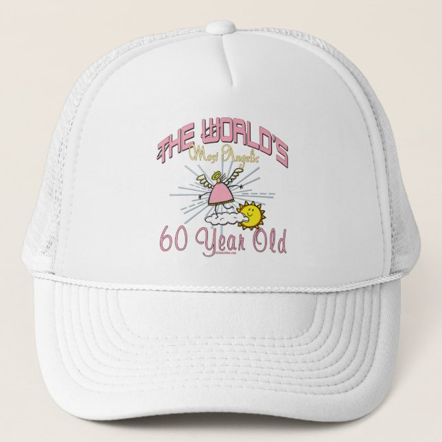 Angelic 60th Birthday Trucker Hat (Front)