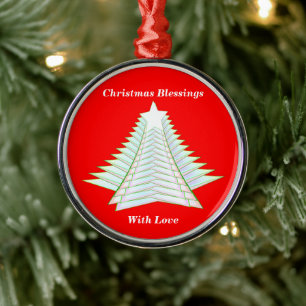 Angelic Abstract Tree Metal Ornament