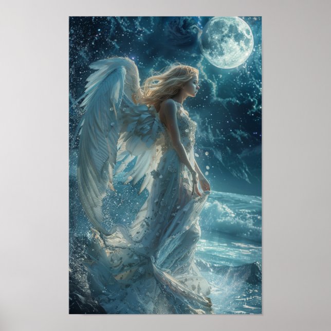 Angelic Beauty Spreading Her Wings Poster (Front)