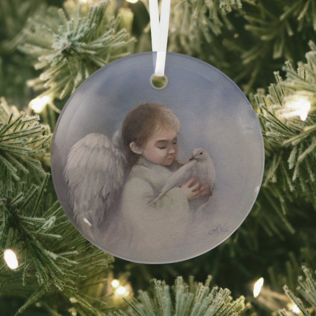 Angelic Blessings Glass Ornament (Insitu)