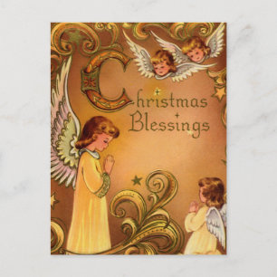 Angelic Christmas Blessings Holiday Postcard