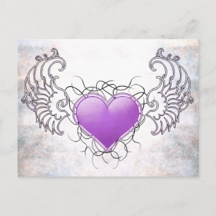 Angelic Crystal purple Postcard