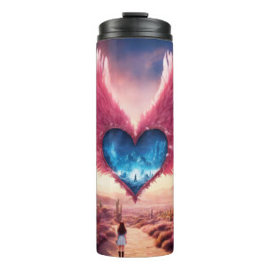 Angelic Dreams: Heavenly Blue Thermal Tumbler